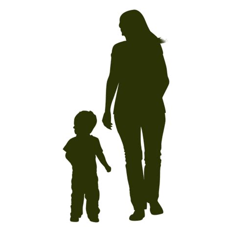 Mother With Child Silhouette Transparent Png And Svg