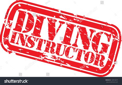 Grunge Diving Instructor Rubber Stamp Vector Stock Vector Royalty Free 143515417 Shutterstock