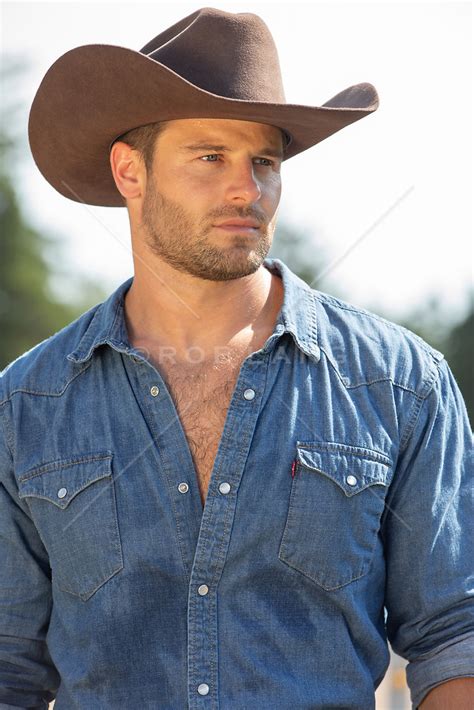 Sexy Cowboy On A Ranch Portrait Of A Handsome Cowboy Rob