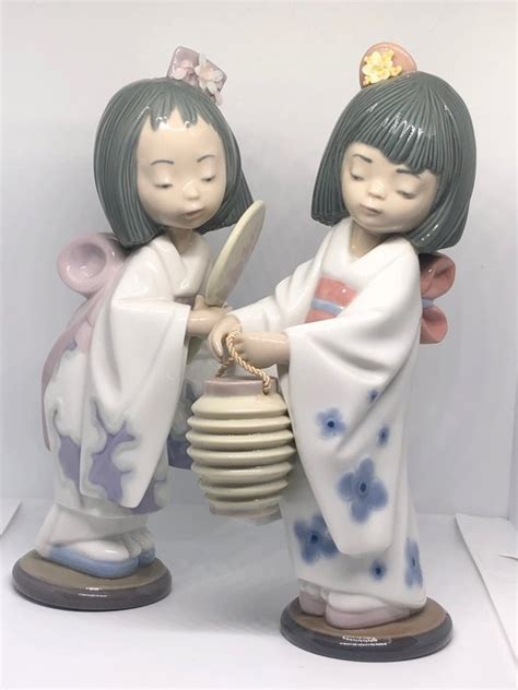 Lladró Figurines 2 Chinese Girls Porcelain Catawiki