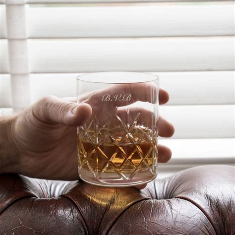 Crystal Cut Personalised Whisky Tumbler By Oh So Cherished