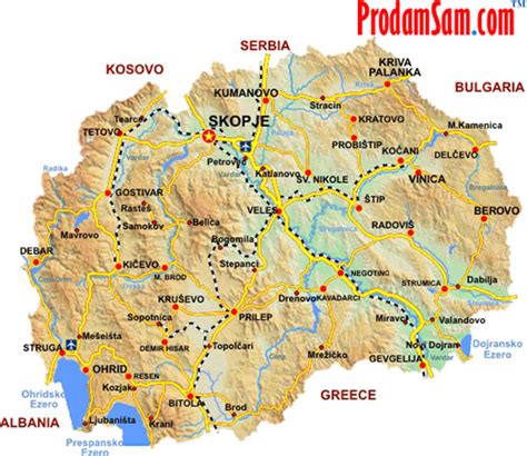 Geografska Karta Na Republika Makedonija Topografska Karta Na Images