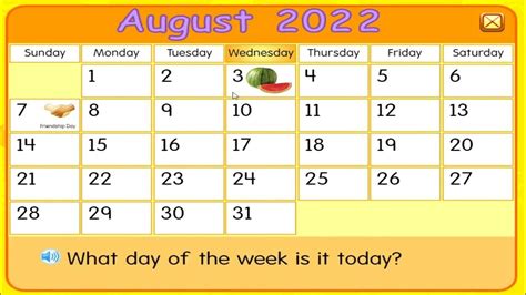 Starfall Calendar August 3 2022 And 832022 Watermelon Day