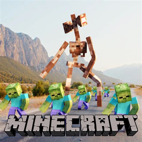 3d Minecraft Siren Head Rigged Cgtrader