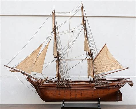 Scale Model Sailing Ship 19th Century 163x135cm