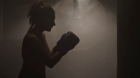 Silhouette Woman Fighter Mma In Boxing Stock Footage Sbv 320108154