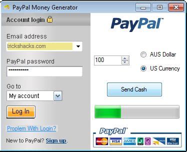 Today larger part individuals have paypal since it's exceptionally sheltered and extremely easy to utilize. PAYPAL MONEY GENERATOR download hack full. Free PAYPAL ...