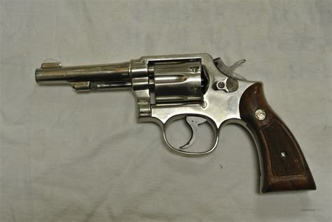 Smith And Wesson Model 10 38 Special Nickel For Sale