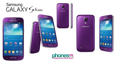Purple Samsung Galaxy S4 Mini Cheap Contract Prices Phone Images
