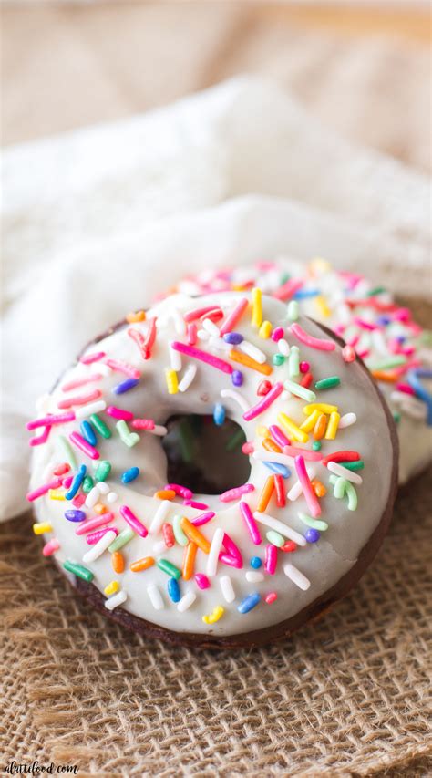 Chocolate Sprinkle Donuts With Vanilla Glaze A Latte Food