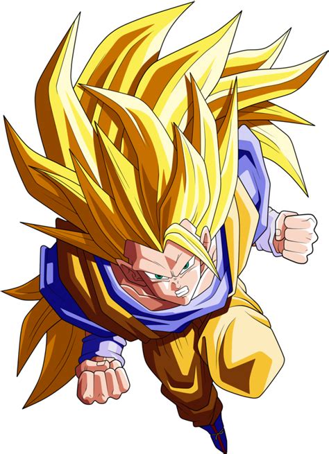 Download Hd Dragon Ball Wiki Goku Super Saiyajin 3 Render Goku Png