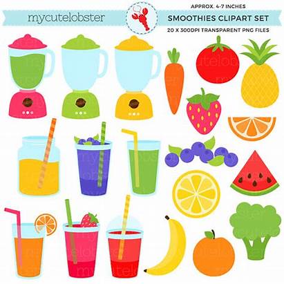 Clipart Blender Smoothie Fruit Clip Smoothies Drinks