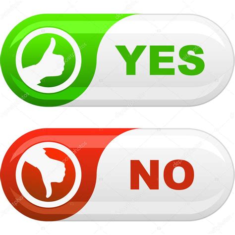 Yes And No Button — Stock Vector © Studiom1 7165682