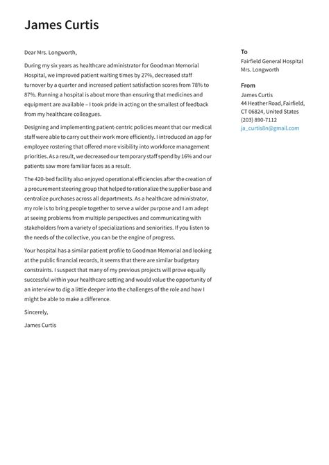 Healthcare Cover Letter Examples & Expert Tips · Resume.io