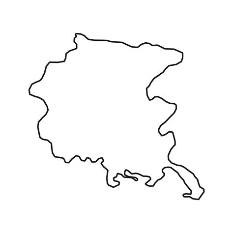 Friuli Venezia Giulia Map Region Of Italy Vector Illustration