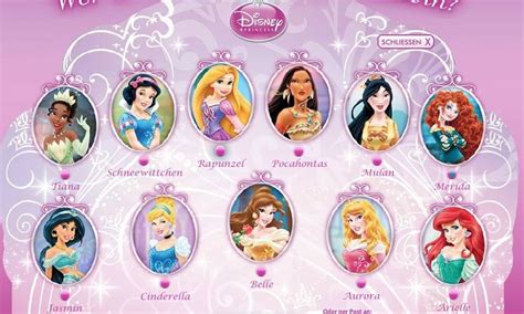 Disney Princess Names Chart