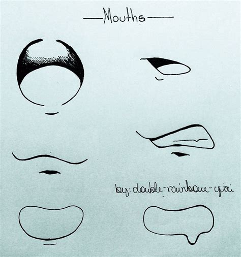 Anime Mouth Drawings Anime Manga Mouths By Brp On Deviantart