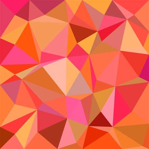 Orange Mosaic Background Vector Free Download