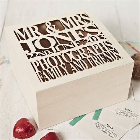 Personalised Wooden Wedding Keepsake Box By Sophia Victoria Joy