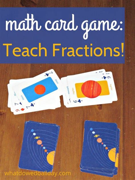 Math bingo cards and games. Math Card Game to Teach Fractions