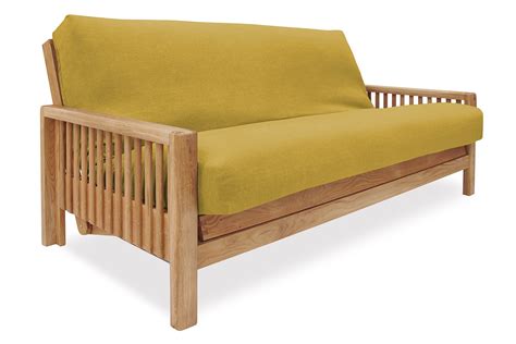 Murphy cabinet beds and organic mattresses. 3 Seater Sofa Bed in Solid Oak | Futon Company