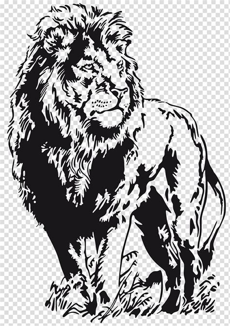 Lion Drawing Stencil Tiger Leopard Silhouette Craft Stencil