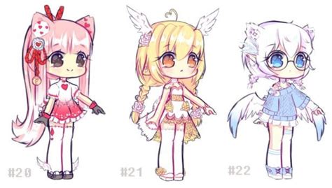 Closed Yanny Adoptables Batch Auction By Seraphy Chan Chibi
