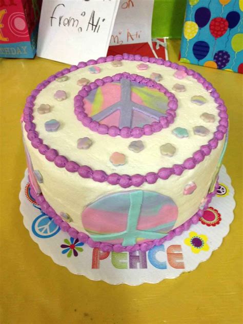 Peace Tie Dye Cake Peace Sign Cakes Tie Dye Cakes Bday Birthday