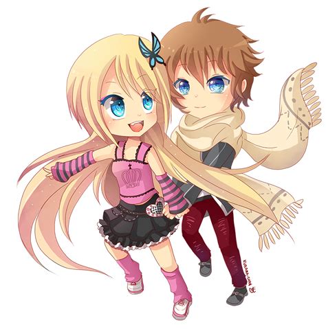 Chibi Couple Commission For Darkehlicious 01 By Kurama Chan On