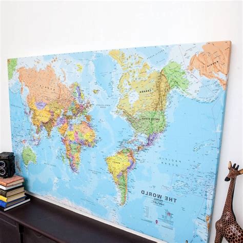 Large World Map Wall Art World Map