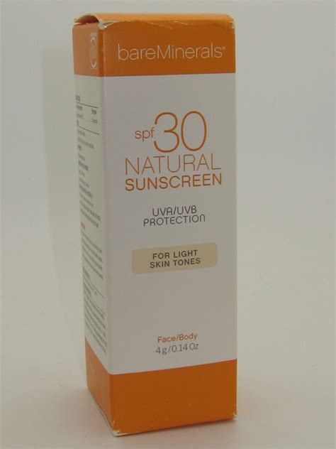 Bare Escentuals Bare Minerals Spf 30 Natural Sunscreen Review Musings