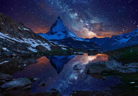 Matterhorn In The Milky Way Matterhorn Matterhorn Mountain