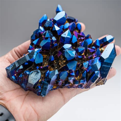 Genuine Cobalt Aura Quartz Cluster Astro Gallery Touch Of Modern