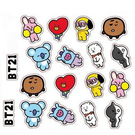 Bt21 Stickers Cute Stickers Kpop Sticker Bt21 Sticker