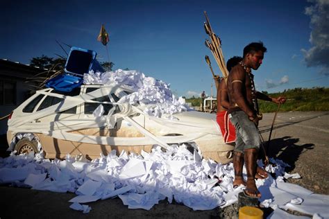 In Brazil Amazonian Indians Protest Hydroelectric Dam The Washington