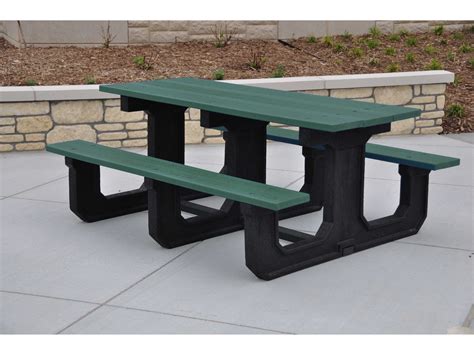 Frog Furnishings Park Place Recycled Plastic 6 Ft 72w X 58d Rectangular Picnic Table Pb6parkp