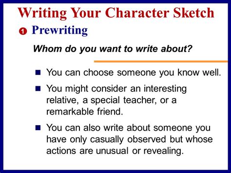 Character Sketch Writing Good Sketch