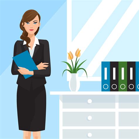38 Business Woman Vector Illustration