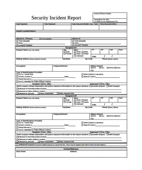 Crime reports are used for investigative and intelligence purposes. Security Incident Report - durdgereport492.web.fc2.com