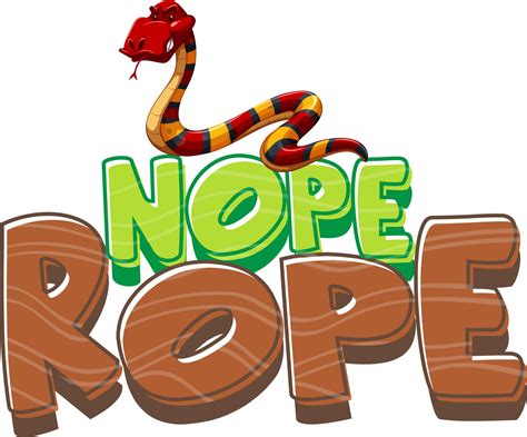 Nope Rope Font Banner With A Snake Cartoon Character Isolated 2764395