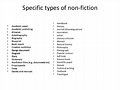 Distinction between fiction and non fiction