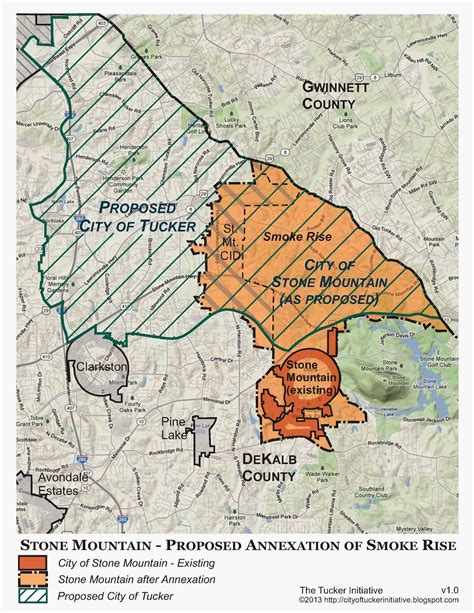 The City Of Tucker Initiative City Of Stone Mountain Proposed Annexations