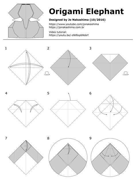 Origami Elephant Instructions Easy Origami Elephant Instructions