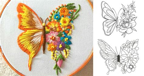 13 Diseños Para Bordar Mariposas Bordados A Mano