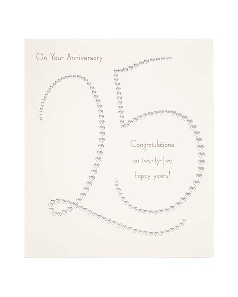 Buy 25th Wedding Anniversary Card - Silver Wedding Anniversary Card