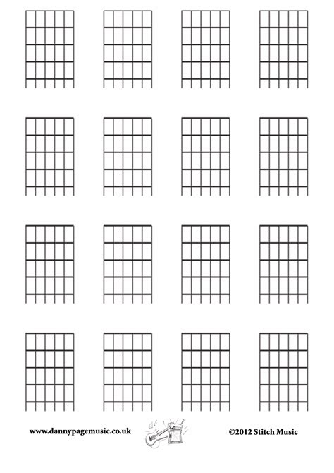 Blank Guitar Tablature Sheets Music Instrument