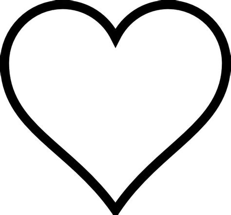 Heart Stencil Plain Heart Clip Art Vector Clip Art Online Royalty