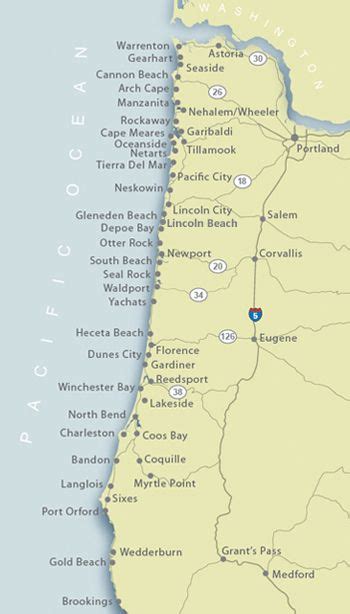 Oregon Coast Map Of Our Vacation Rental Locations In 2020 Oregon