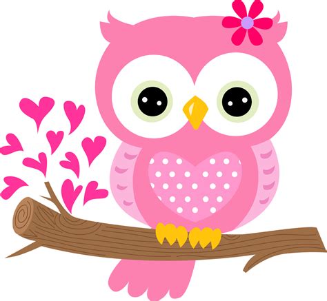 Valentines Owls Clip Art Library
