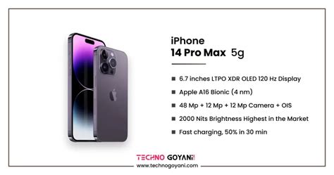 Apple Iphone 14 Pro Max Features And Specifications Techno Goyani
